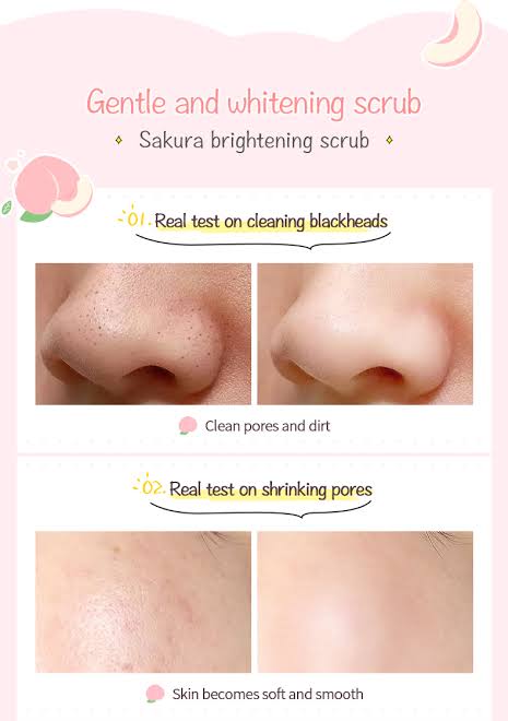 Picture of LAIKOU Body Scrubs Natural Pore Shrinking Skin Exfoliating Peach Scrub- 90g