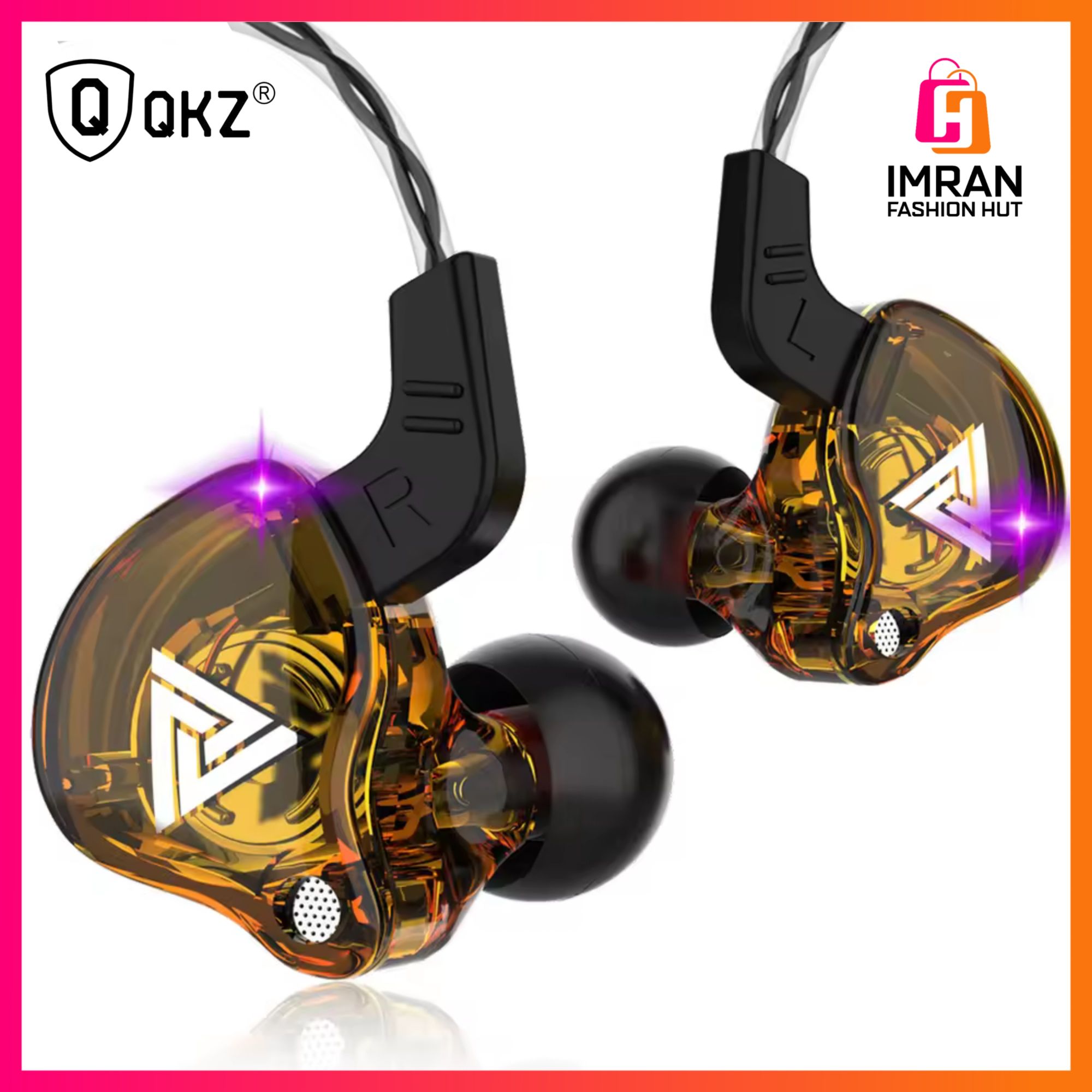 Picture of QKZ AK6 Universal 3.5mm HiFi Sport Headphones In Ear Earphone for Running with Microphone Headset Music Earbuds - Imran Fashion Hut