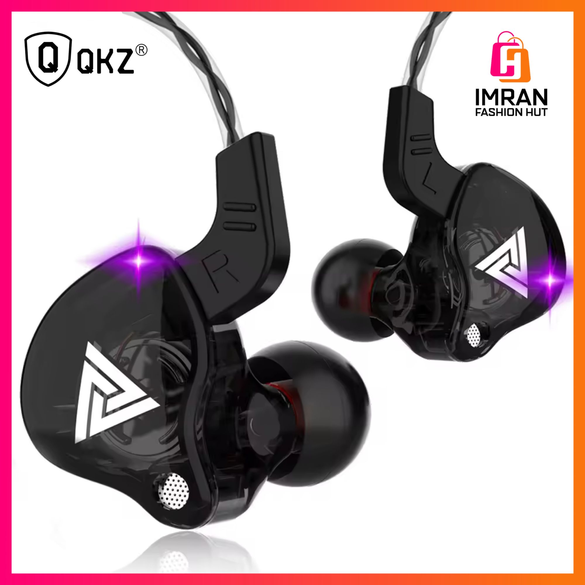 Picture of QKZ AK6 Universal 3.5mm HiFi Sport Headphones In Ear Earphone for Running with Microphone Headset Music Earbuds - Imran Fashion Hut