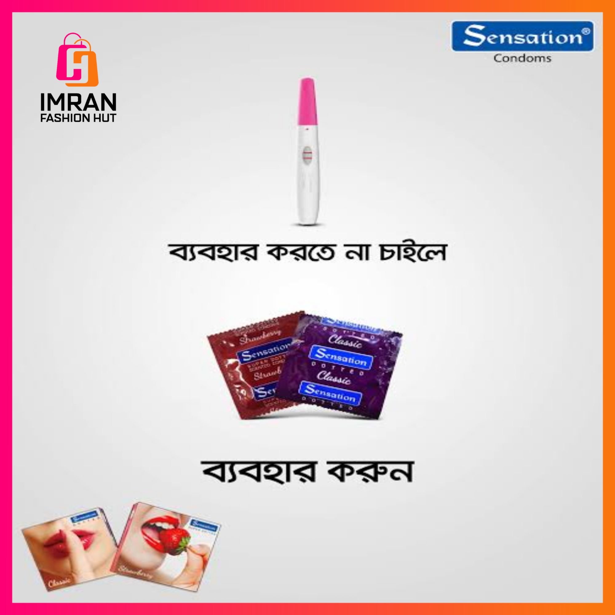 Picture of Sensation Dotted Classic Condom for Men | 3 Pack Comobo | 3x3= 9pcs Condom