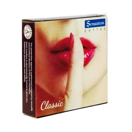 Picture of Sensation Dotted Classic Condom for Men | 3 Pack Comobo | 3x3= 9pcs Condom