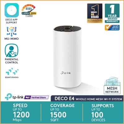 Picture of TP-Link Deco E4 AC1200 Whole Home Mesh Wi-Fi System (1-Pack)