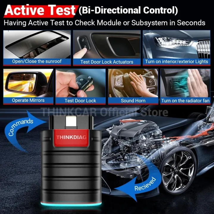 Picture of ThinkDiag Bluetooth OBD2 Scanner for all car diagnostics. Toyota Nissan Honda Tata Mazda Maruti Mahindra Isuzu Tesla MG Kia Mitsubishi car obdii diagnostic scanner - Imran Fashion Hut