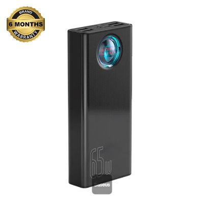 Baseus Amblight Digital Display Quick Charge Power Bank 30000mAh Black(Include：Baseus Xiaobai series fast charging Cable Type-C  to Type-C 100W(20V/5A) 1m Black） AR Trading Official Storeonline shop bangladeshothoba.com