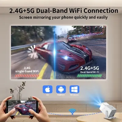 Picture of Z10 Smart Portable Small Projector Android 11 Full HD Screen Projection Movie 1080P Mini LED Home  Video Projectors