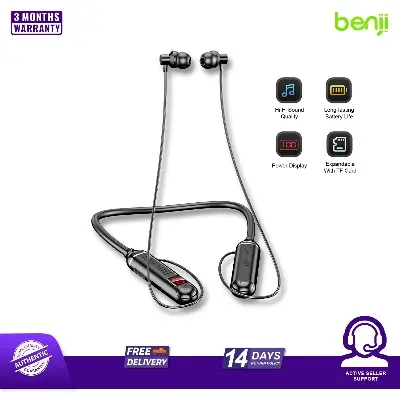Picture of C12 Magnetic Neckband 5.2 Earbuds Long Standby Sports Music Earphones HiFi Sound Headphones Support TF Card Output Bluetooth Headphone