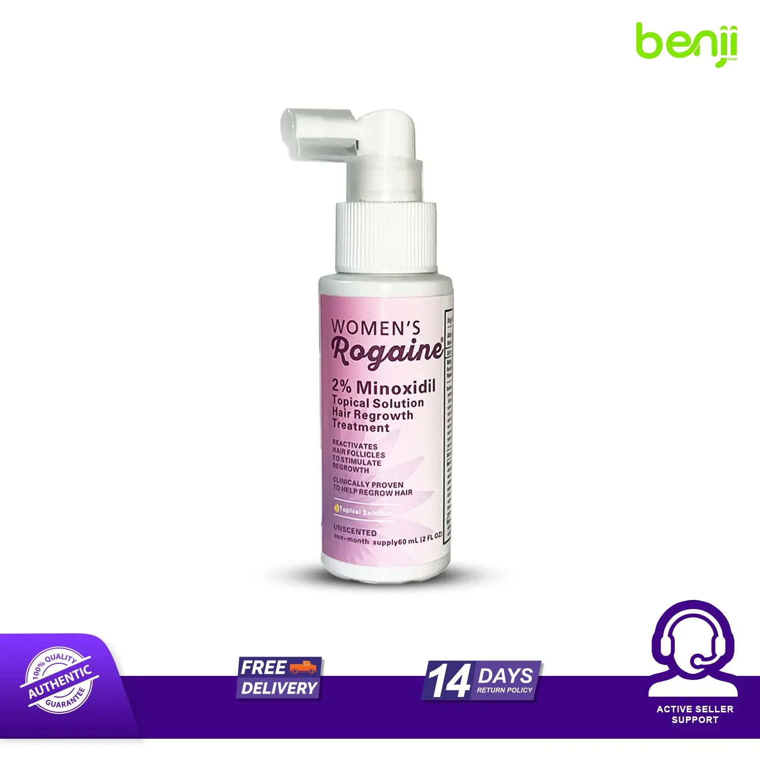 Picture of Regaine Women Minoxidil For Female Hair Loss & Regrowth Scalp Solution with Minoxidil, 60 ml - 1 Month Supply