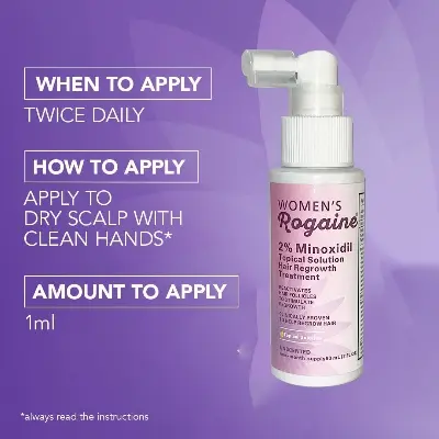 Picture of Regaine Women Minoxidil For Female Hair Loss & Regrowth Scalp Solution with Minoxidil, 60 ml - 1 Month Supply