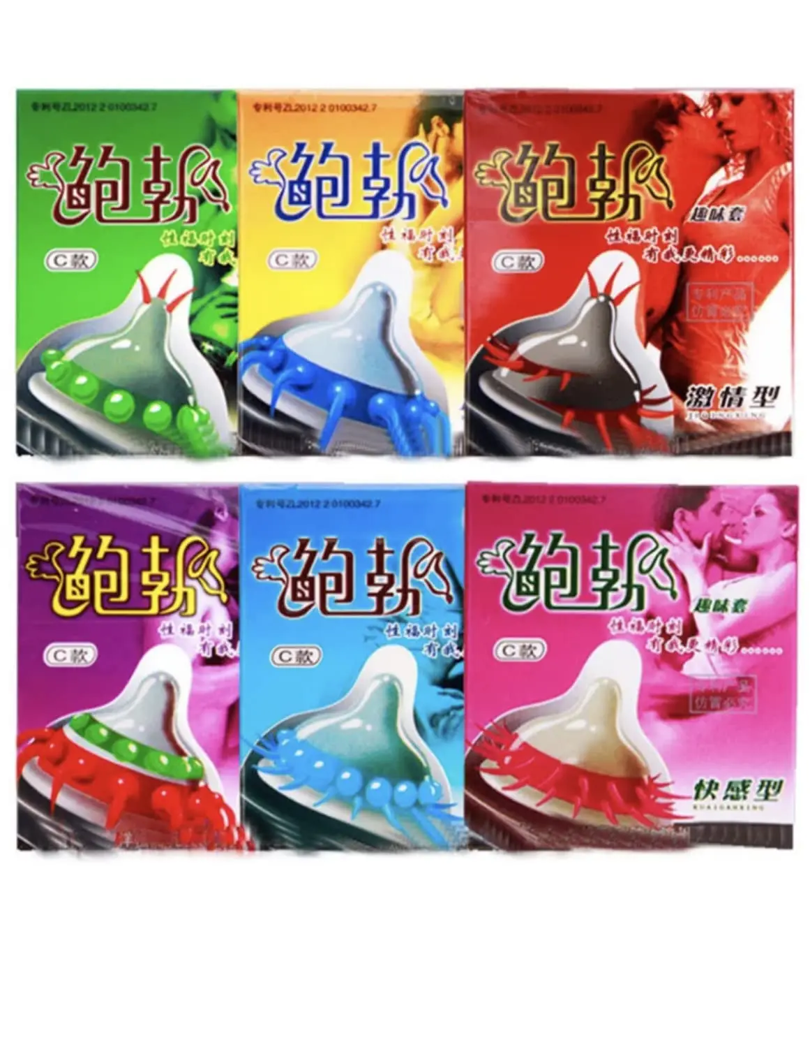 Picture of Spike Shape Dotted Climax Extra time Type C Condoms For Men - 1pc