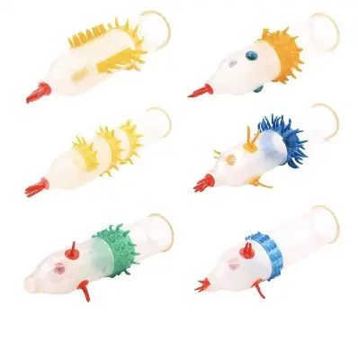 Picture of Spike Shape Dotted Climax Extra time Type C Condoms For Men - 1pc