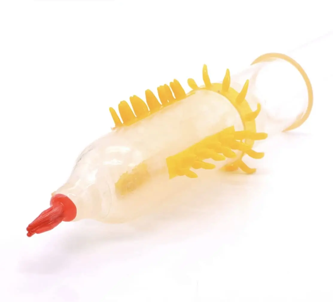 Picture of Spike Shape Dotted Climax Extra time Type C Condoms For Men - 1pc