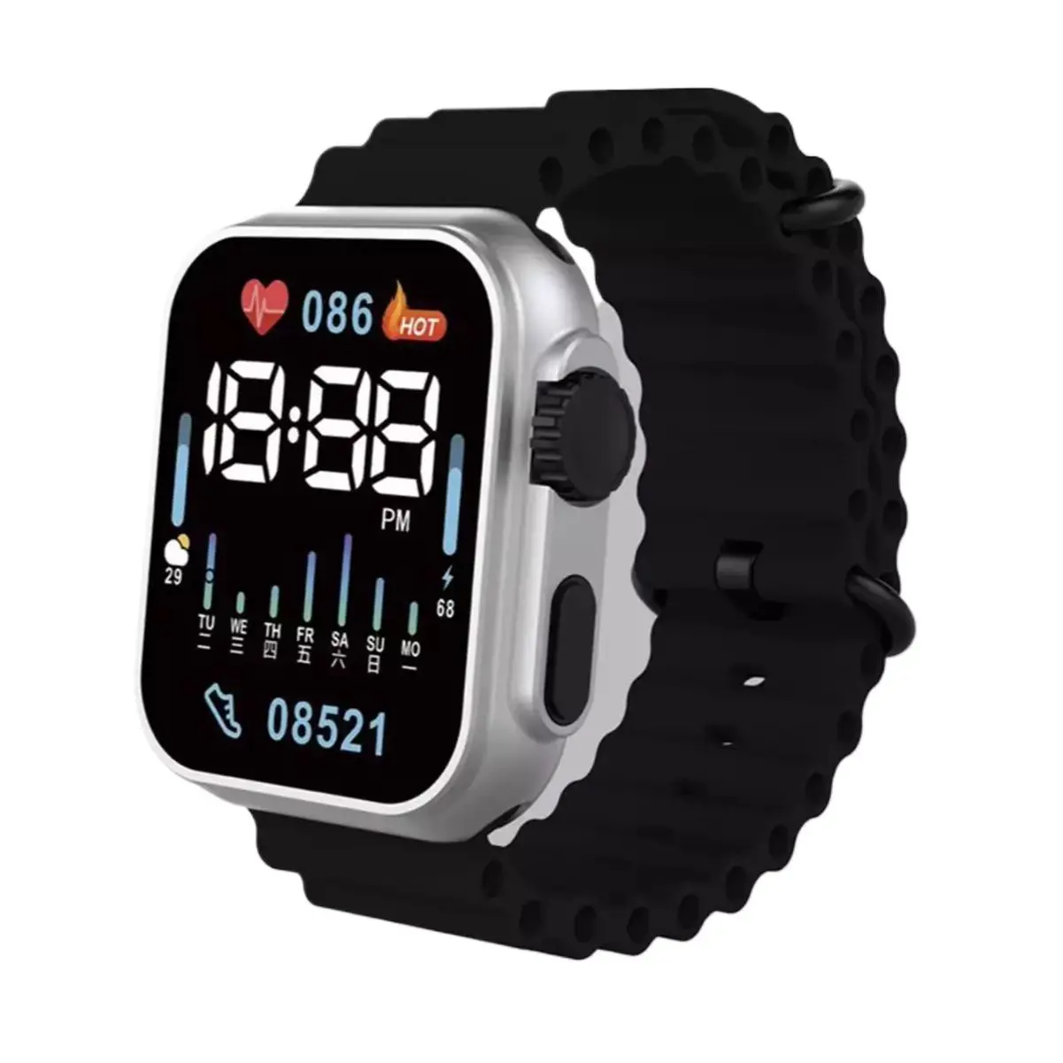 Picture of New LED P8 Digital Band Fashion Sports Digital LED Electronic Watch
