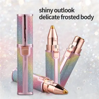 Picture of 2 in 1 Eyebrow Trimmer & Face Hair Remover for Women wirh Light Rechargeable Waterproof Painless Facial Hair Removal for Lips Nose Face Body