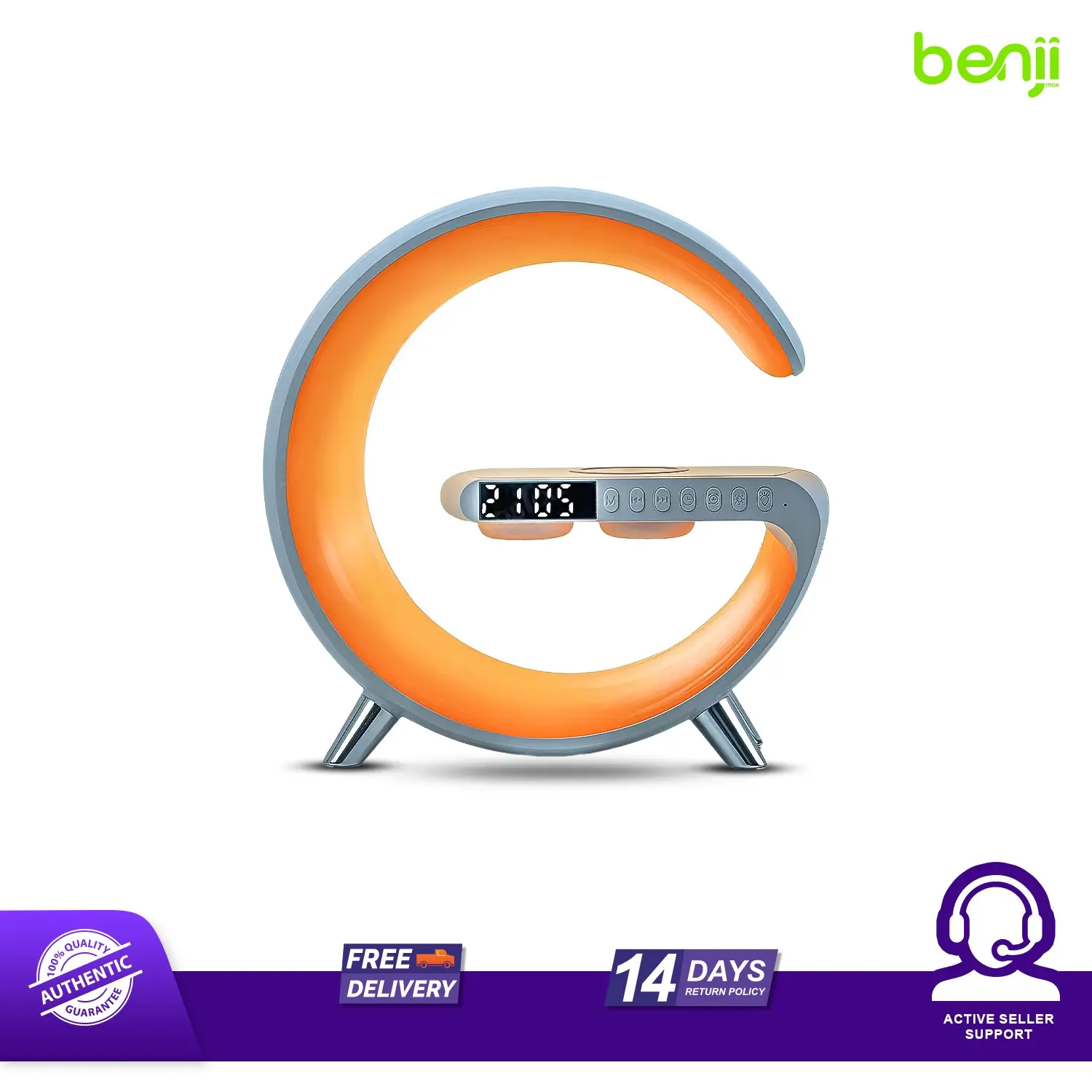 Picture of G63 Bluetooth Speaker RGB Lights Bluetooth Speaker Light Rhythm Ambient Lamp Music Lights for Computer Desktop Décor