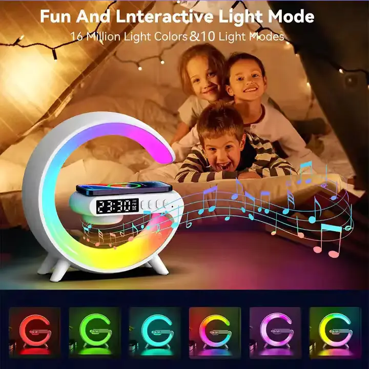 Picture of G63 Bluetooth Speaker RGB Lights Bluetooth Speaker Light Rhythm Ambient Lamp Music Lights for Computer Desktop Décor