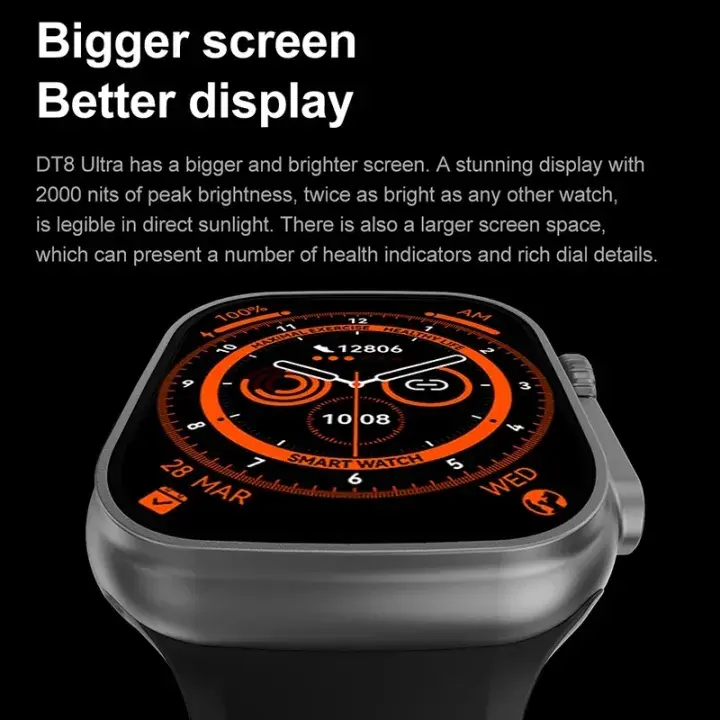 Picture of T900 Plus Smart Watch for Men Women, 2.09" Infinity Display Full Touch Bluetooth Call Sports Sleeping Monitoring Smartwatch