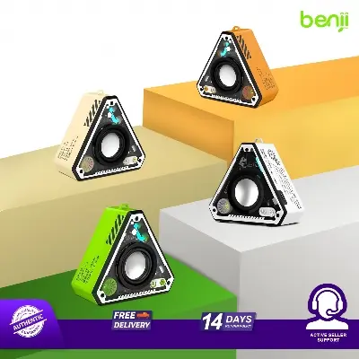 Picture of V2 Mini Bluetooth Speaker with Transparent RGB Led Light Built-in Mic Exceptional Sound with Heavy Bass Compatible with Phone Computer Laptop