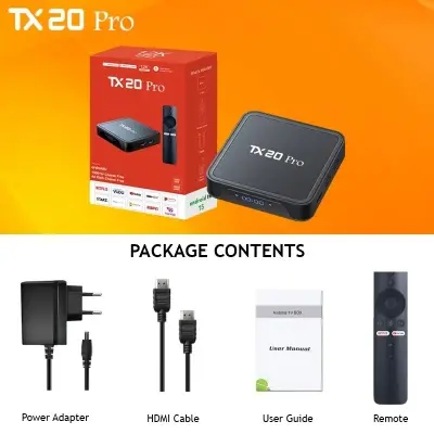 Picture of TX20 PRO Android TV Box 2025 Latest 12K Resolution 16GB RAM and 256GB ROM