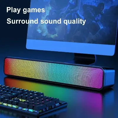 Picture of HG-SP03 Pro Portable Powerful Bluetooth Speakers High Volume Subwoofer 3D Stereo Sound USB Powered Loudspeakers for PC Laptop Gamer Player