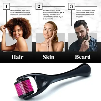 Picture of .5 mm Derma Roller Micro Needle for Hair, Beard Growth and Facial Skin Therapy - 540 Needles