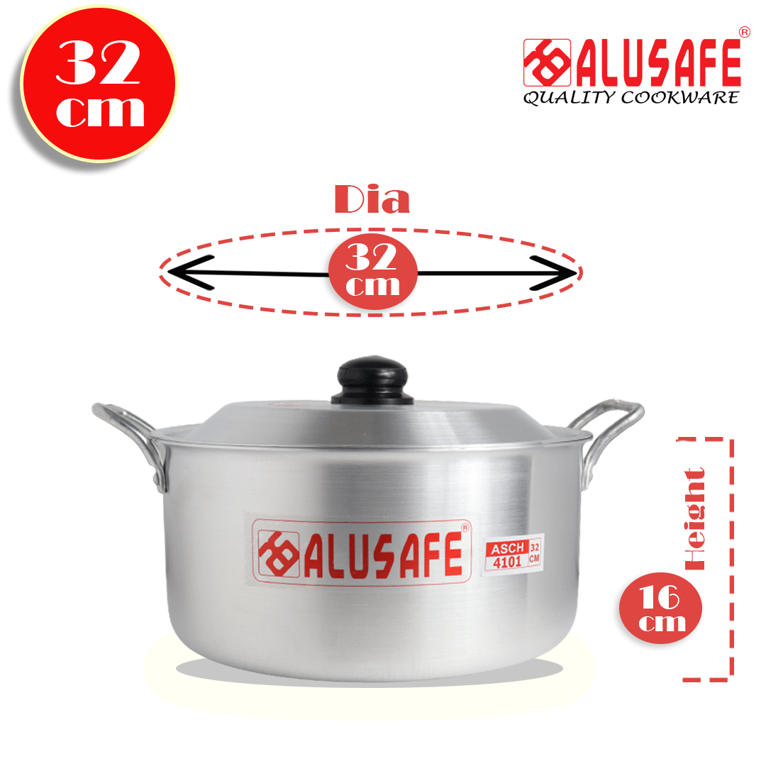 Picture of Aluminium Casseroll With Aluminium Lid 32x16 cm