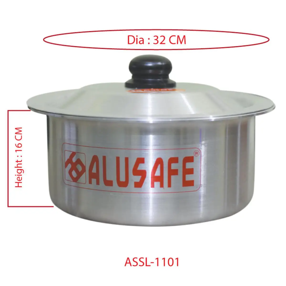 Picture of অ্যালুমিনিয়াম সসপ্যান সাথে অ্যালুমিনিয়াম ঢাকনা 32x16 cm