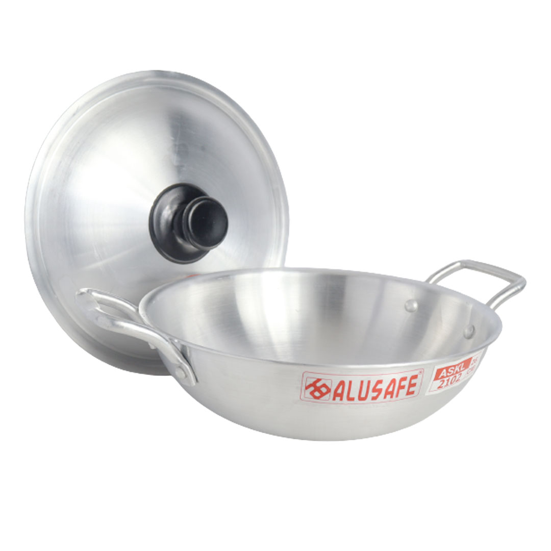 Picture of Alusafe Aluminium Karhai with lid 22 cm (22*7 cm)