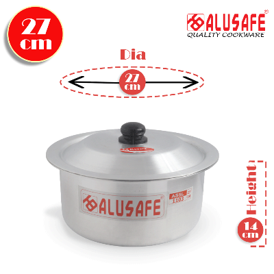 Picture of Alusafe Aluminium Saucepan with lid 27 cm (27*14 cm)