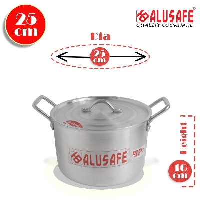 Picture of Aluminium Special Casseroll With Aluminium Lid 25 cm (25x16 cm)