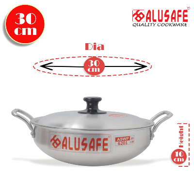 Picture of Alusafe Aluminum Oval Wokpan with Lid (30*10 CM)