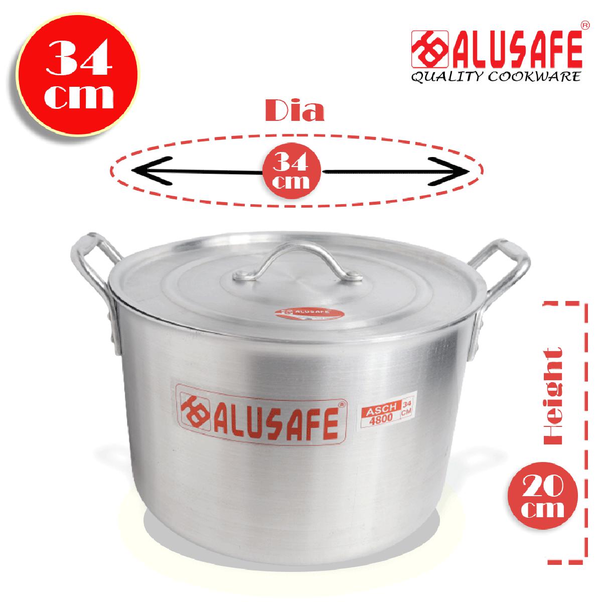 Picture of Aluminium Spacial Casseroll With Aluminium Lid 34 cm  (34x20 cm)