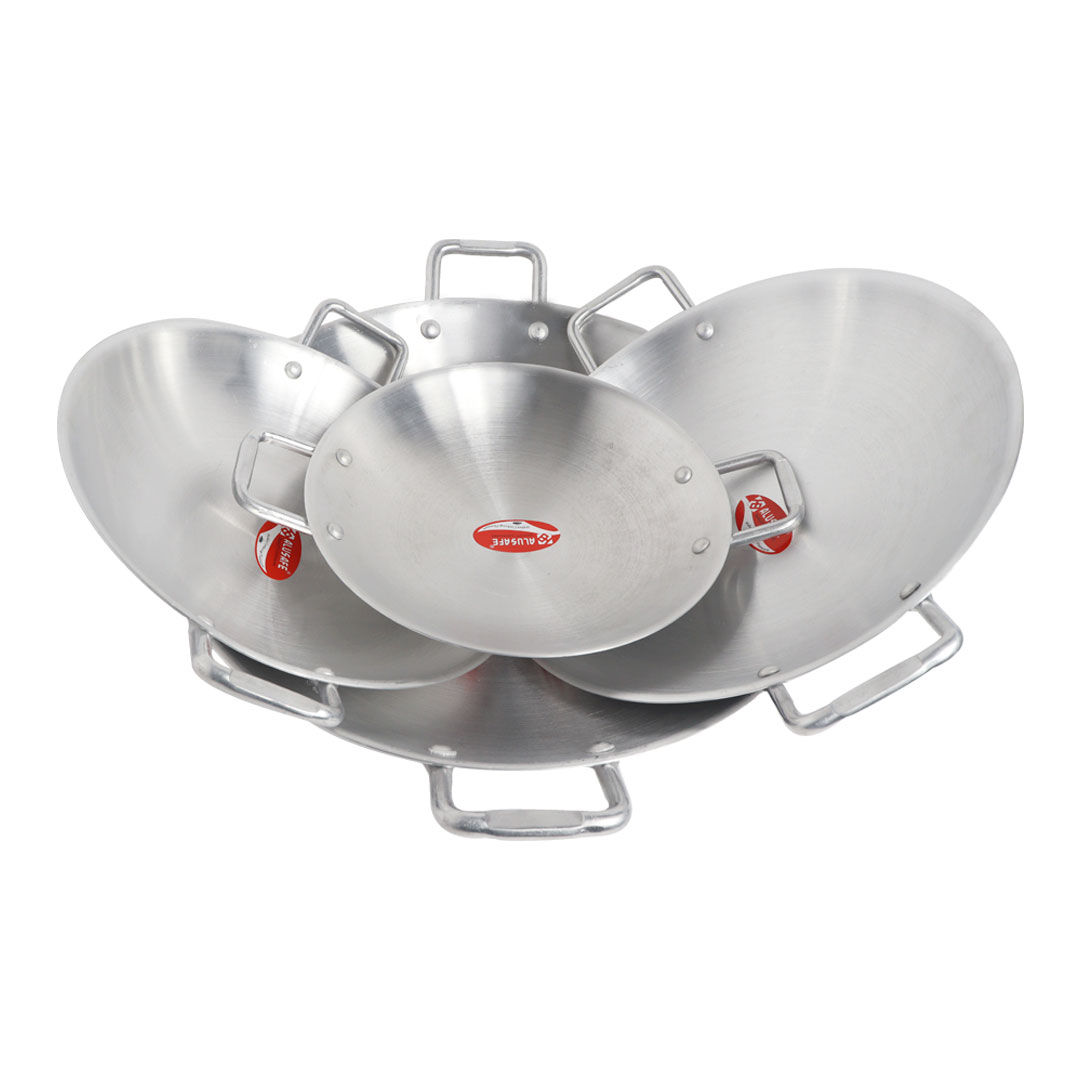 Picture of Alusafe Aluminium Flat Karhai 30 cm (30*6 cm)