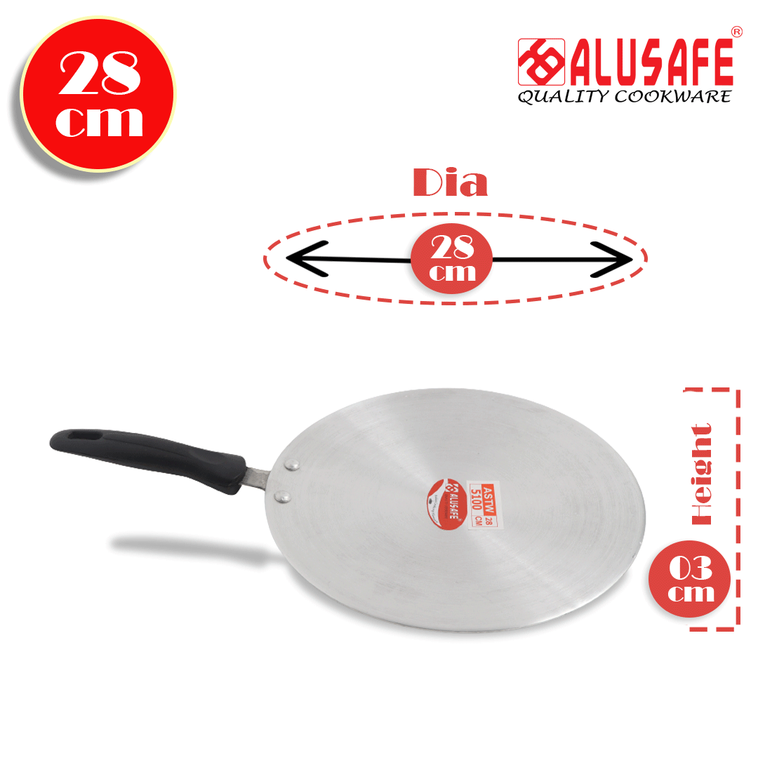 Picture of Aluminium Tawa with Bakelite Long Handle 28x3 cm