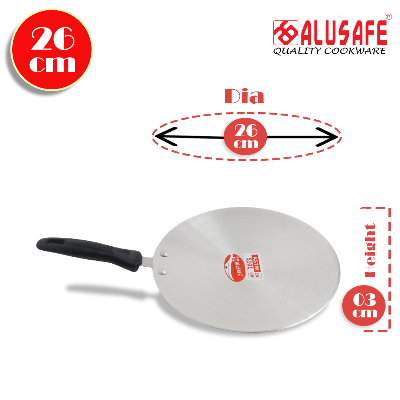 Picture of Alusafe Aluminium Long Handle Tawa 26 cm (26*3 cm)