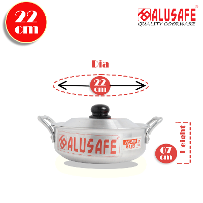 Picture of Alusafe Aluminum Wokpan with Lid (22*7 CM)
