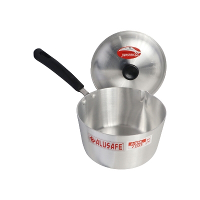 Picture of Alusafe Aluminum  Milk Pan with Lid 18*11 CM