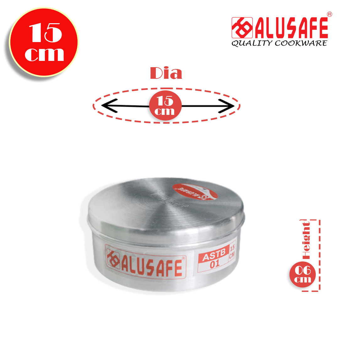 Picture of Aluminium Pudding Box With Aluminium Lid 15 Cm (15X6 Cm) - Durable And Reliable Container For Storing Puddings