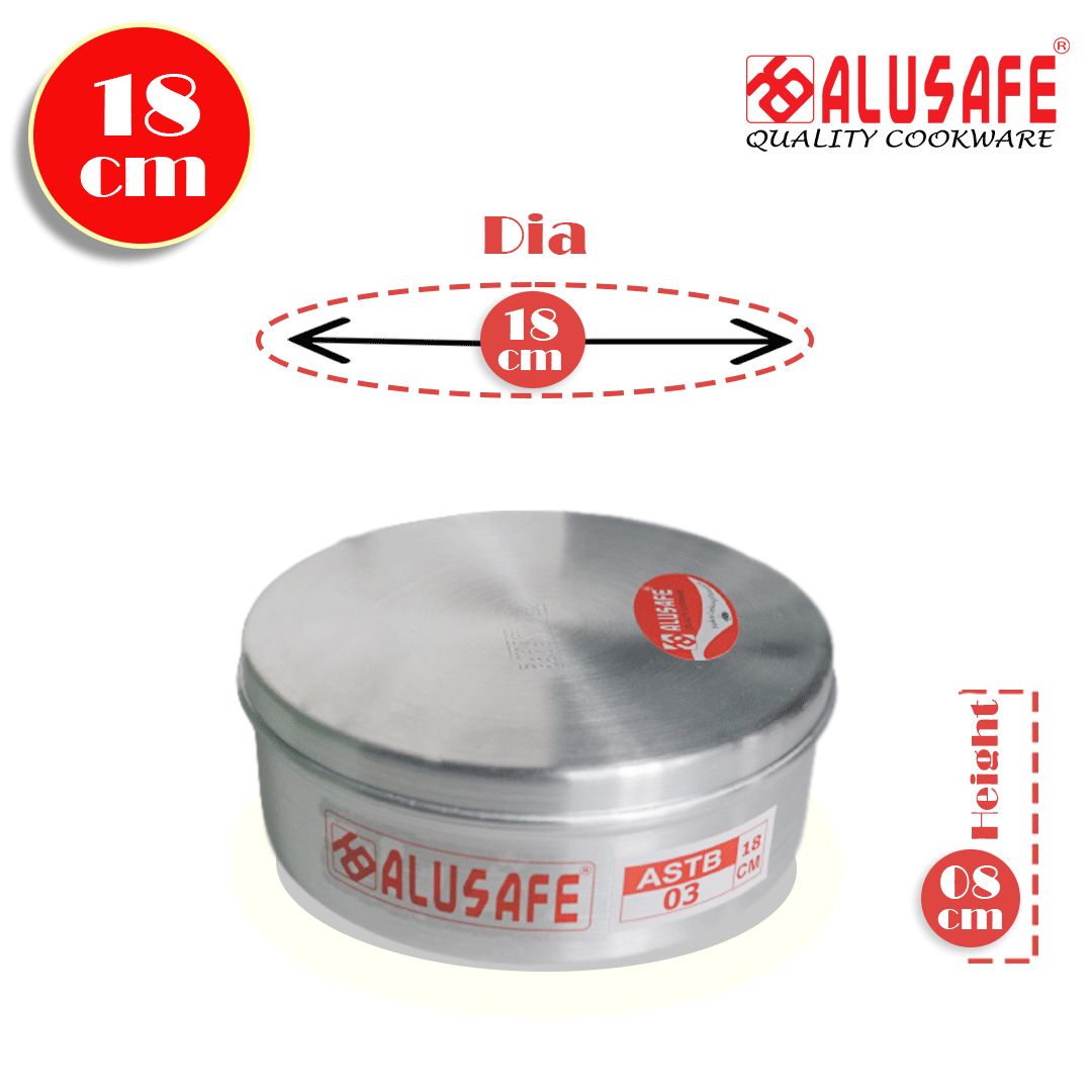 Picture of Alusafe Aluminum Pudding Box with Lid 18*7 CM