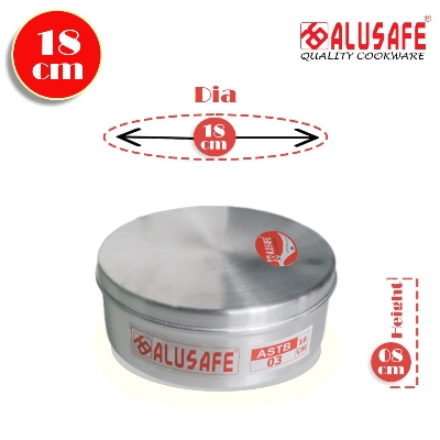 Picture of Alusafe Aluminum Pudding Box with Lid 18*7 CM