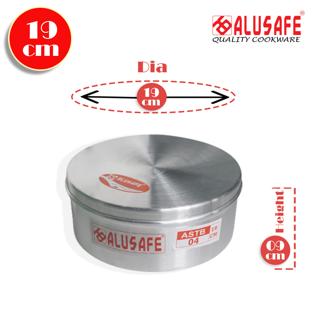 Picture of Alusafe Aluminum Pudding Box With Lid 19 Cm (19*7 Cm) - Store And Serve Delicious Puddings With Alusafe Aluminum Pudding Box