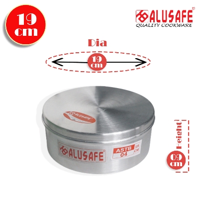 Picture of Alusafe Aluminum Pudding Box With Lid 19 Cm (19*7 Cm) - Store And Serve Delicious Puddings With Alusafe Aluminum Pudding Box