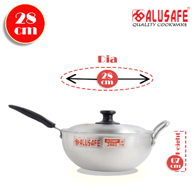 Picture of Alusafe Aluminum Long Handle Pan  28 CM ( 28* 08cm)