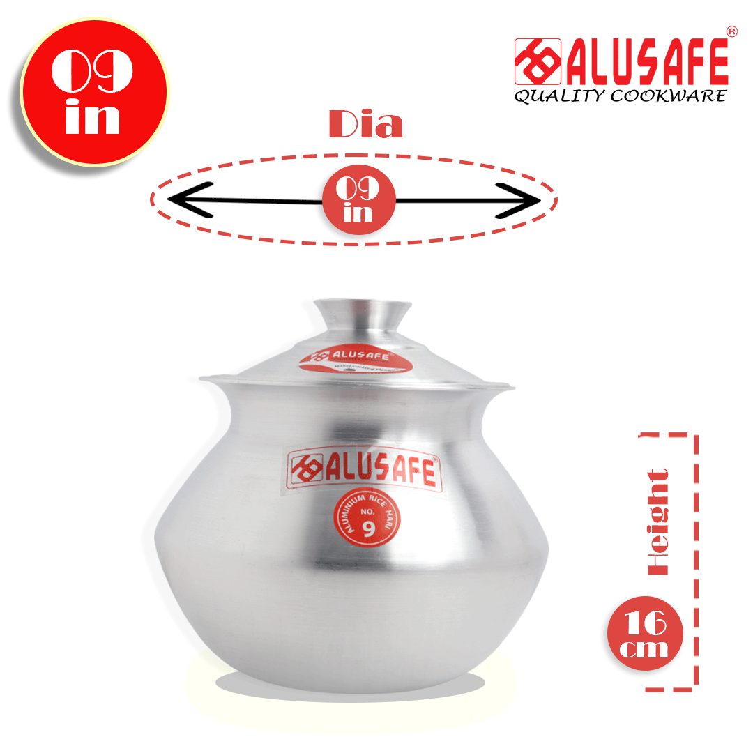 Picture of Alusafe Aluminum Rice Hari 09 inch ( 23*16cm)