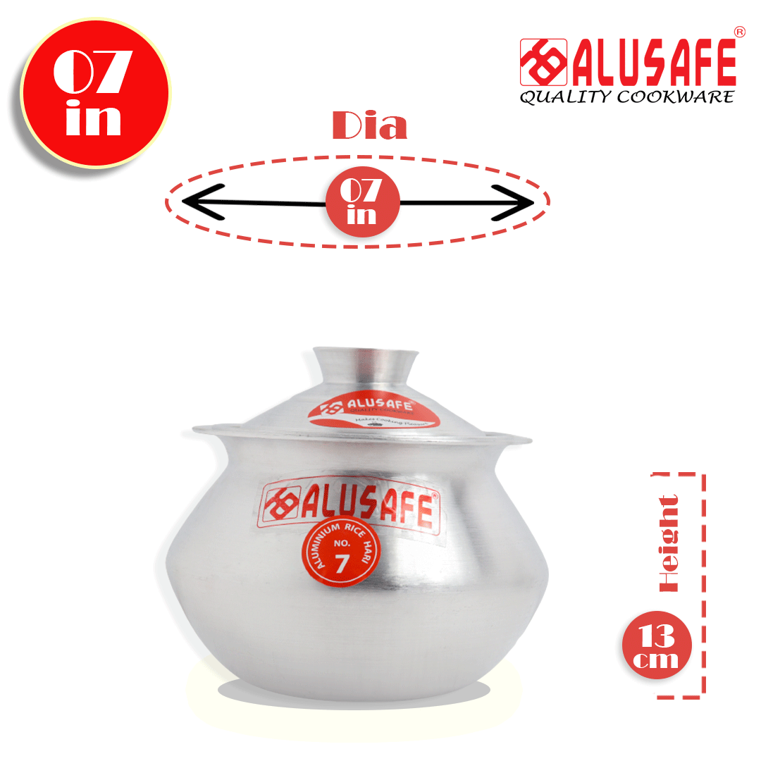 Picture of Alusafe Aluminum Rice Hari 07 inch ( 18*13cm)