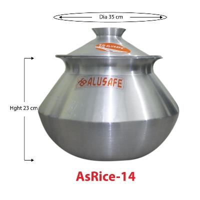 Picture of অ্যালুমিনিয়াম রাইস হ্যারি সাথে অ্যালুমিনিয়াম ঢাকনা 35x23 cm