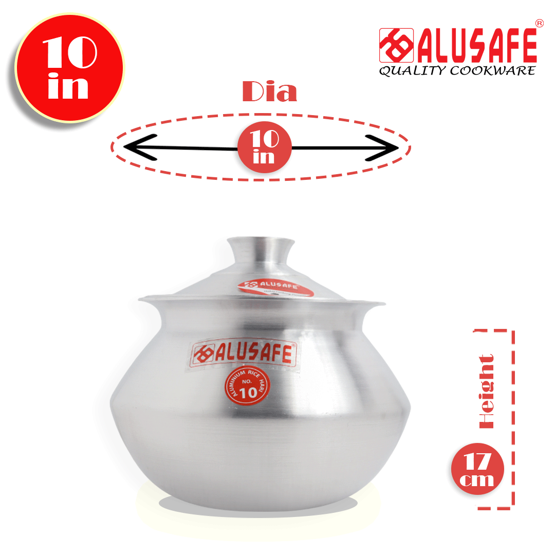 Picture of Alusafe Aluminum Rice Hari 10 inch ( 25*17cm)