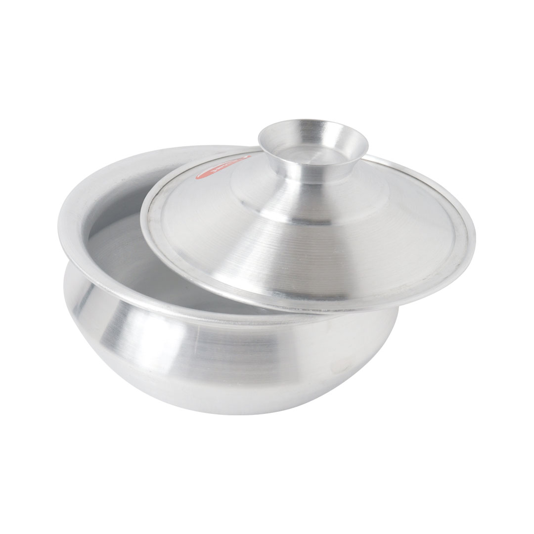 Picture of Aluminium Tarkari Hari With Aluminium Lid 9 inch ( 23x10 cm)