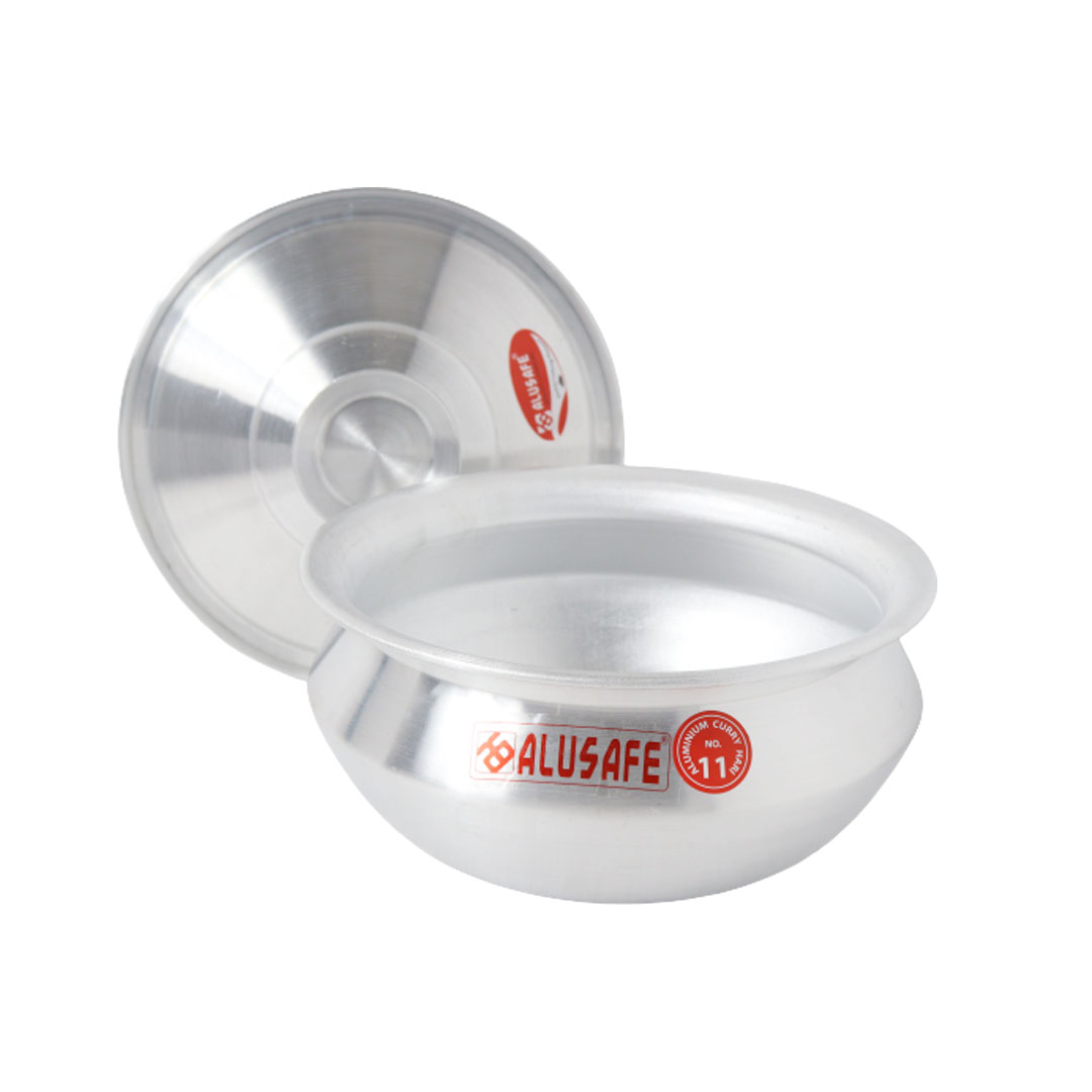 Picture of Aluminium Tarkari Hari With Aluminium Lid 08 inch  (20x10 cm)