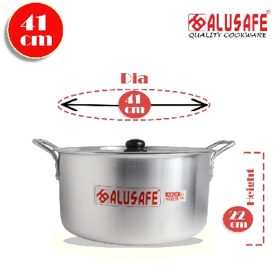 Picture of Alusafe Aluminium Cassrole with lid 41 cm (41*22 cm)