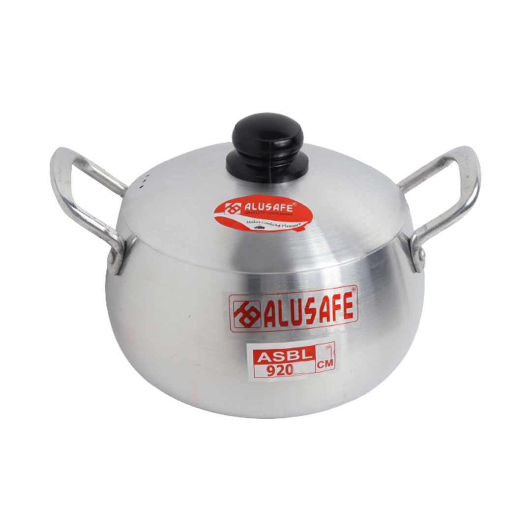 Picture of Alusafe Aluminium Belly Casserole with lid 24 cm (24*14 cm)